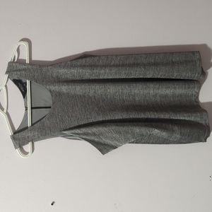 Michel Studio Grey  Sleeveless Shirt with Silver Sparkles